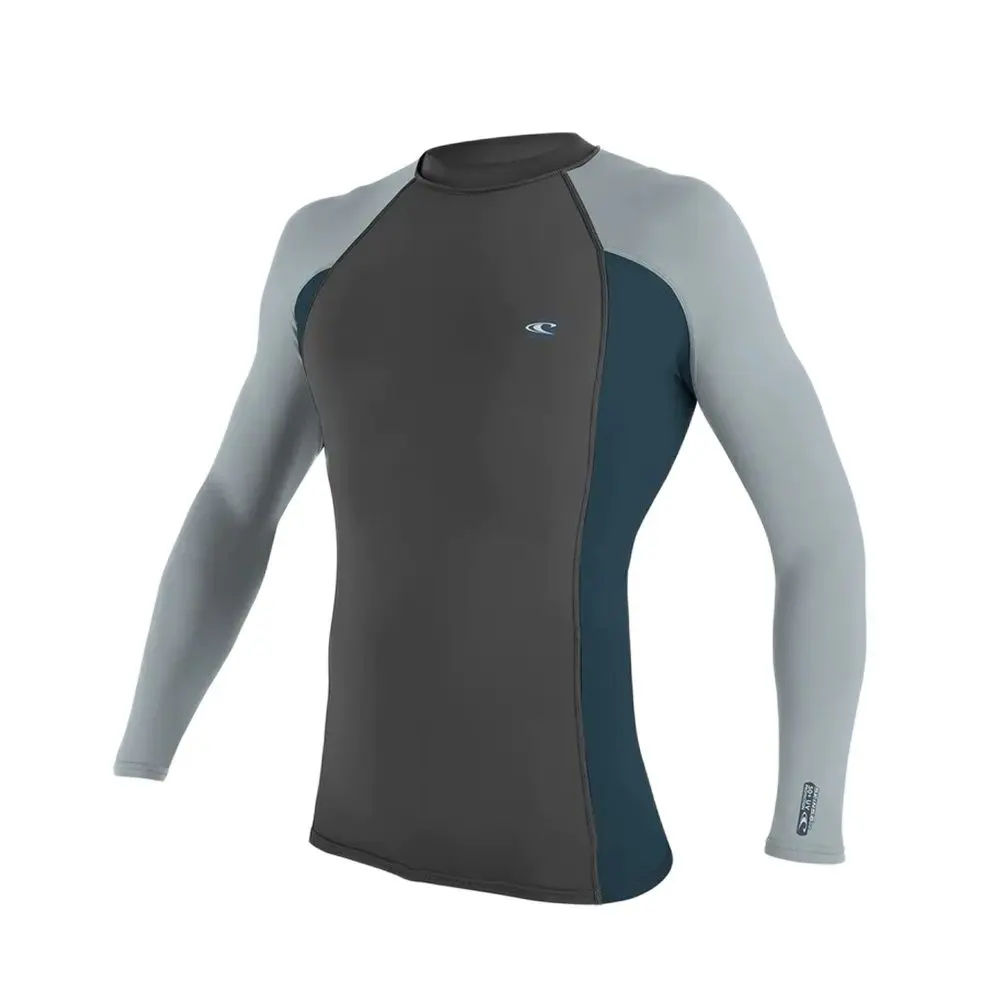 Мужской купальник плавательная футболка пляжный с защитой от УФ-лучей длинными