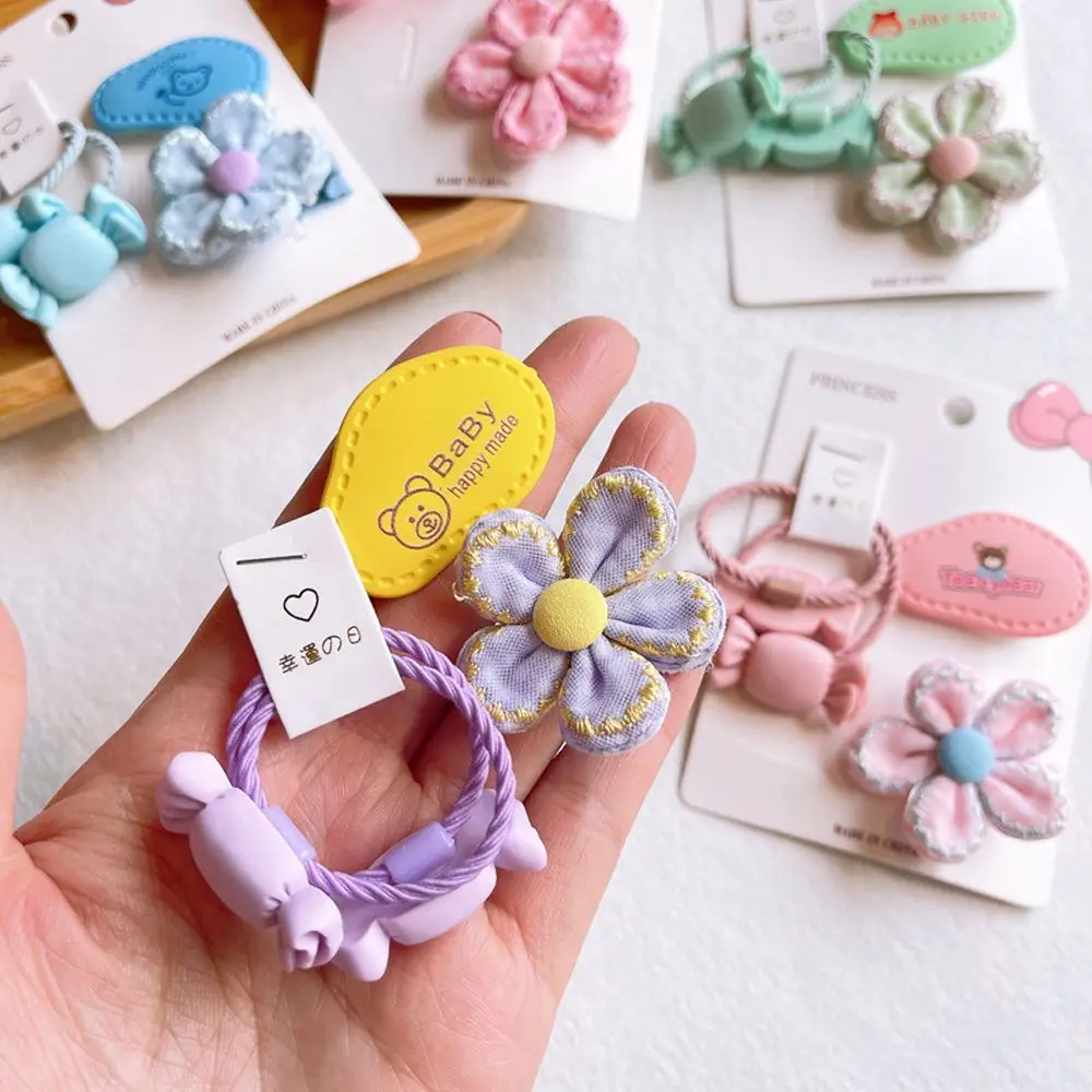 

4Pcs/set Cute Bear Hair Grip Cartoon Hair Accessories Kids Hair Rope Korean Hair Clip Children Hairpins Girls Barrettes