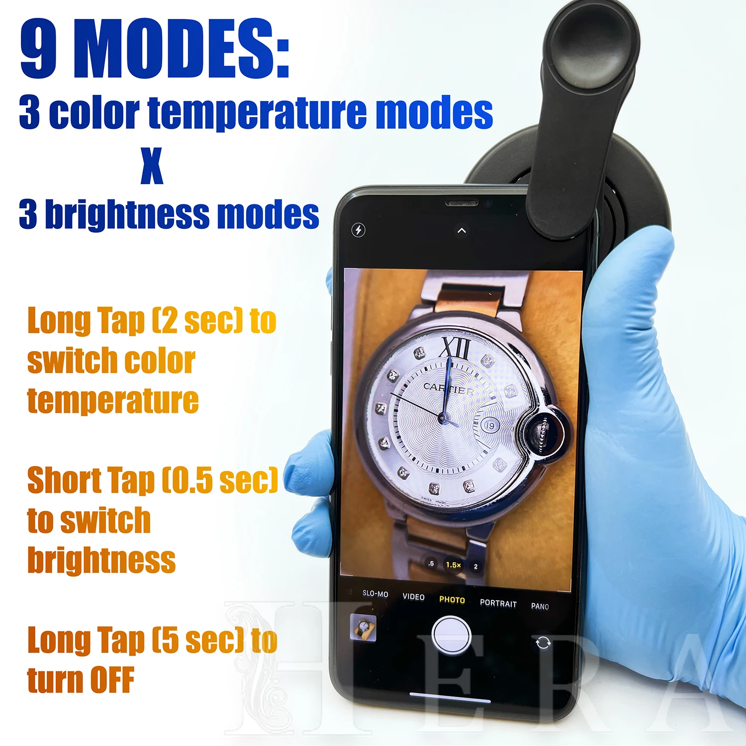 Najtaniej Obiektyw Makro Telefonu Komórkowego I Akumulator Clip-on Fill Light 15X Zoom LED Do Stomatologii Makijaż Fotografia Akcesoria Do Smartfonów