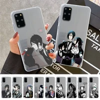 maiyaca black butler phone case for samsung s20 s10 lite s21 plus for redmi note8 9pro for huawei p20 clear case