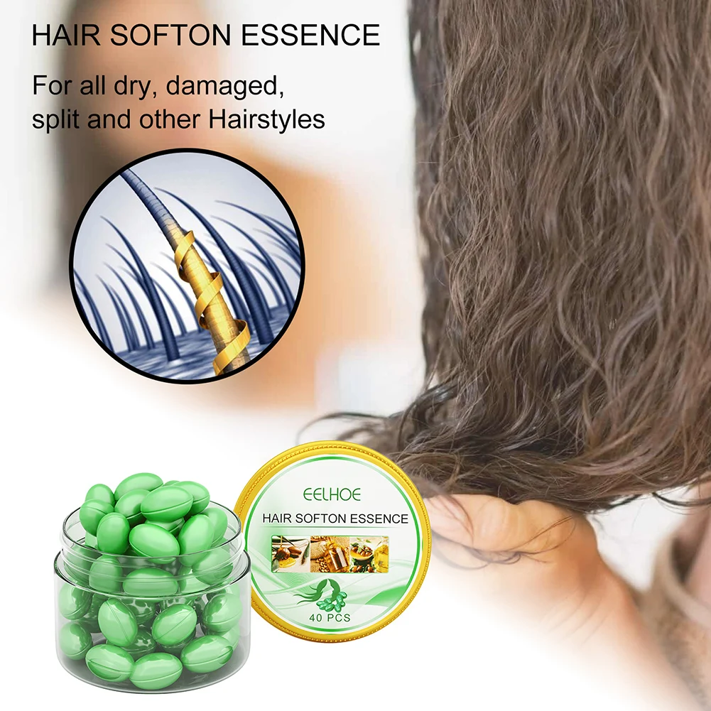 

40pcs Anti Hair Loss Hair Vitamin Capsule Oil Keratin Complex Oil Smooth Silky Hair Serum Hair Mask Repair Frizz Damaged