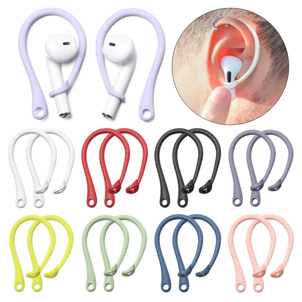 

Earphone Holders Protective Ear Hook Silicone Anti-lost Earhooks Secure Fit Hooks For Apple AirPods 1 2 3 Pro