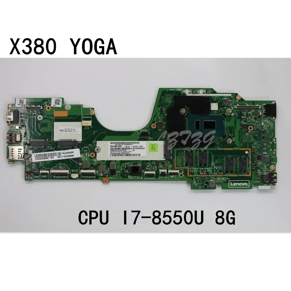 

Original For Lenovo ThinkPad X380 yoga Laptop Motherboard CPU I7-8550U 8GB FRU 02DA008 02DA024 5B20X01170