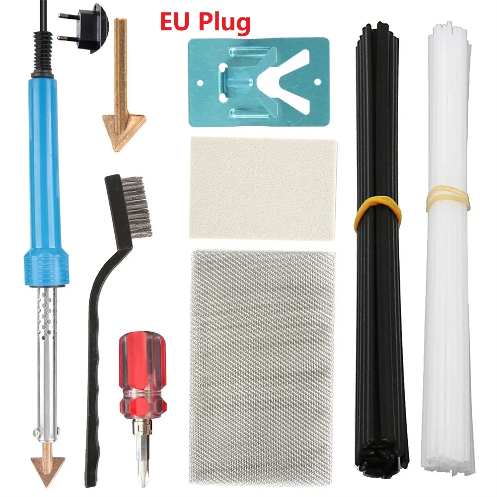

80W Plastic Welders Electric Soldering Iron Kit Portable Welding Repair Tool With Hot Melt Welding Gun For Car Bumper Repairing