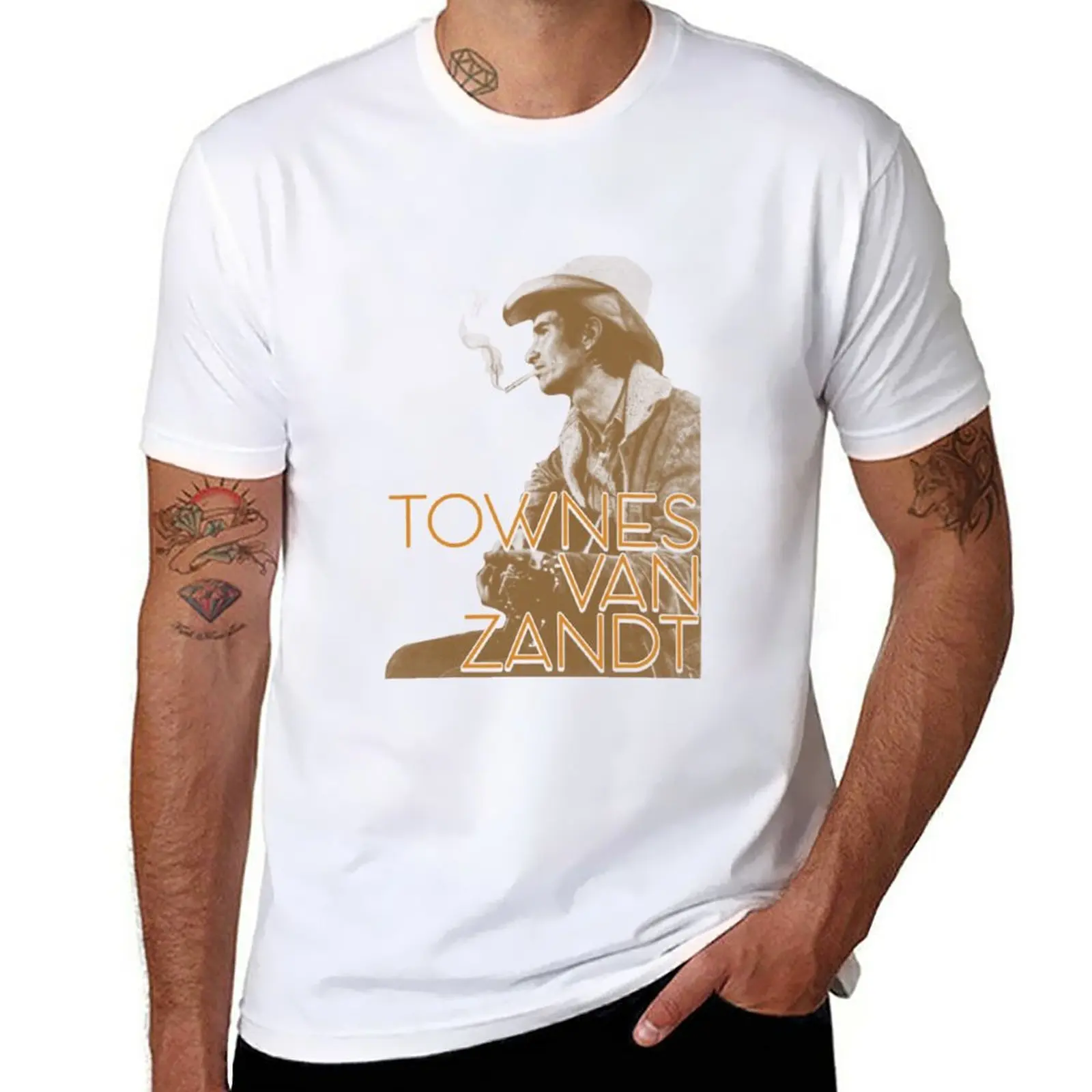 Новые футболки Townes Van Zandt под заказ большого размера Мужская футболка