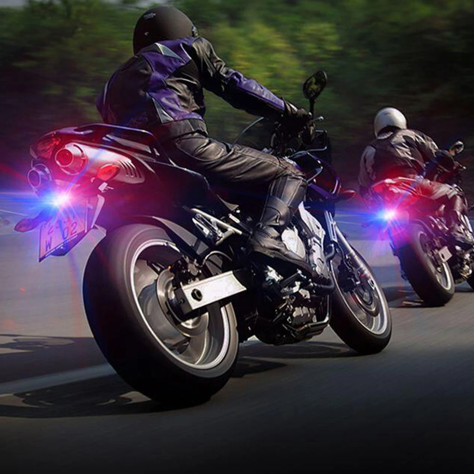 

Motorcycle DRL Strobe brake Lamp LED Flash Stop Light flow RGB colorful LED License Plate tai police warning day light DC 12V