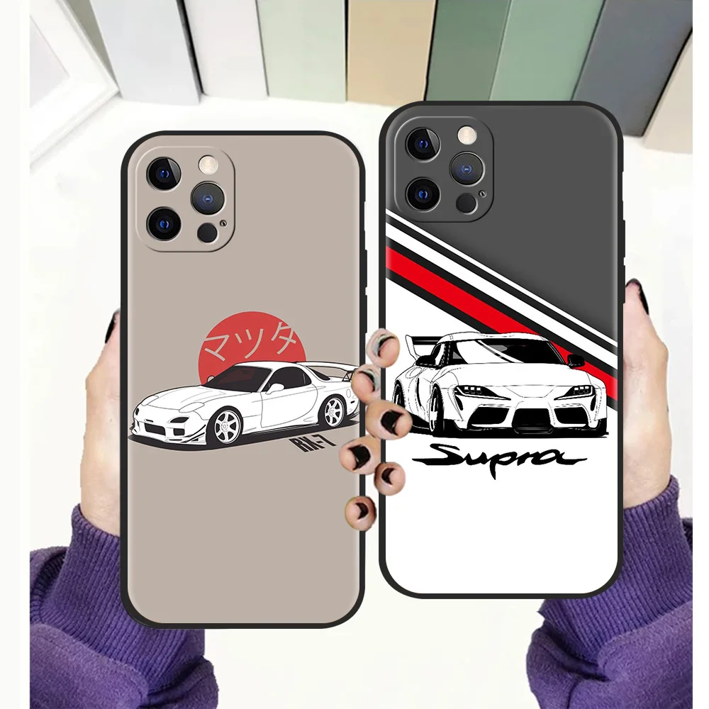 

JDM Sports Cars Phone Case Cover For iPhone 13 12 11 Pro Max 8 7 Plus X XR XS Max SE 2020 Fundas Silicone Soft Shell Back Fundas