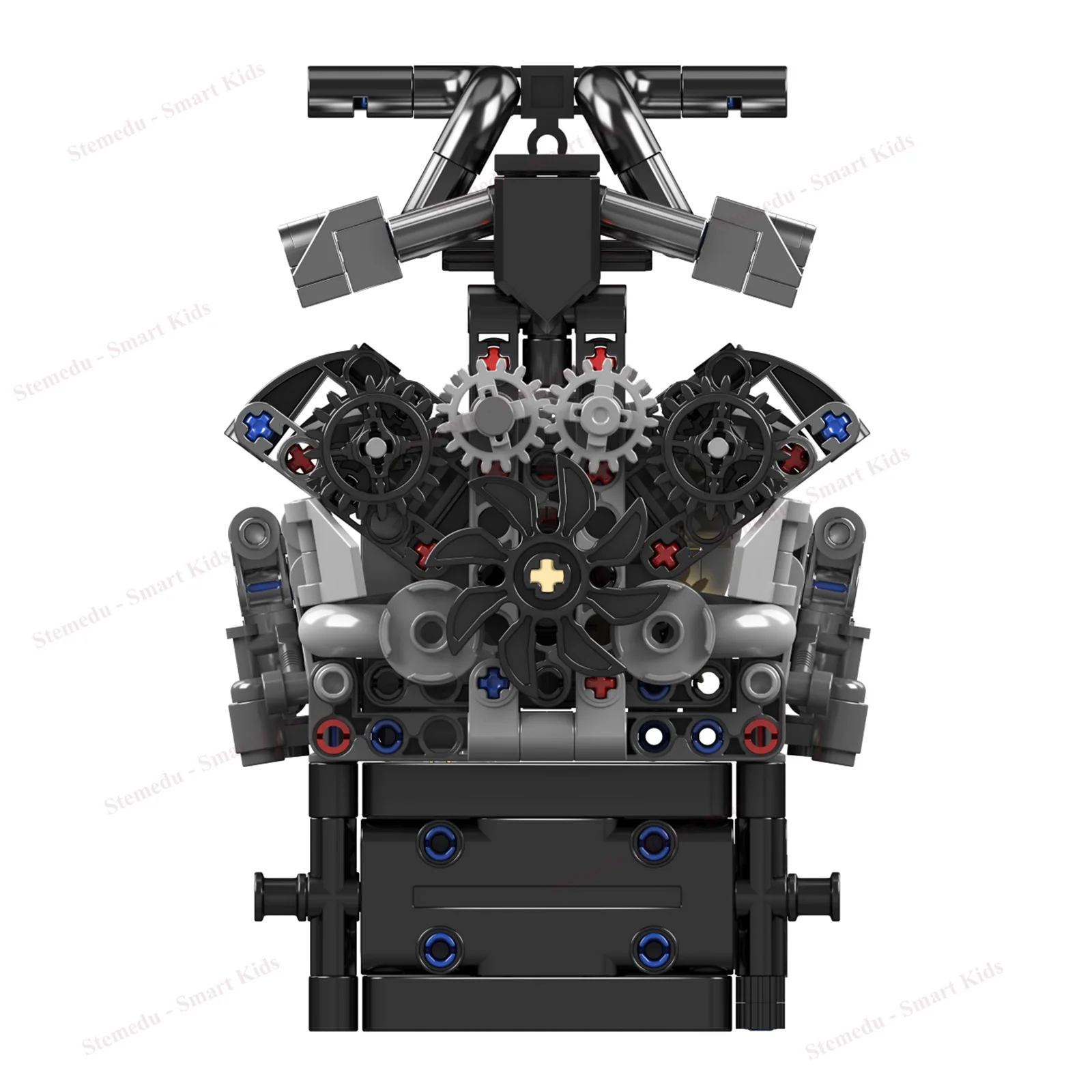 Фото Набор строительных блоков двигателя Mold King 10205 V12, 733 шт., обучающая модель STEM с батарейным блоком и двигателем для взрослых, сборная игрушка №4