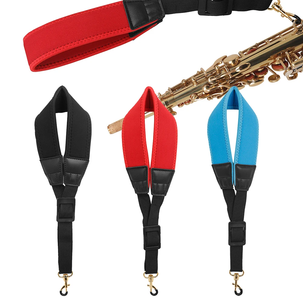 Colorful Soft Padded Saxophone Neck Strap For Soprano Tenor Alto Baritone Sax Width 50mm Woodwind Instrument Accessories