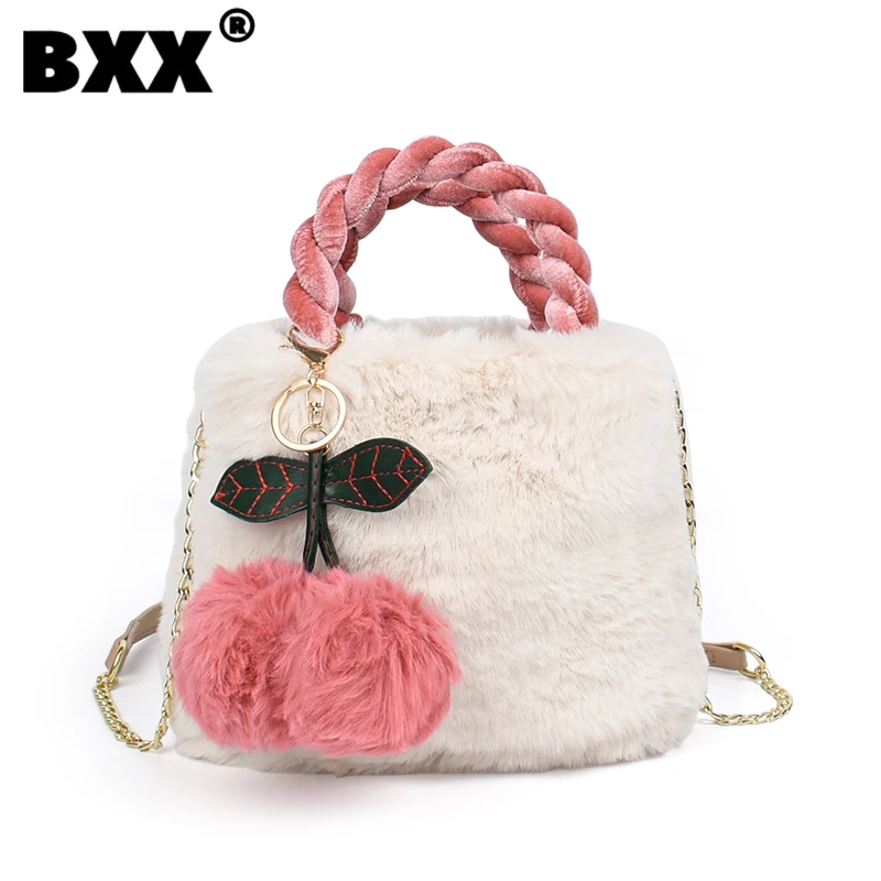 

[BXX] Элегантная светильник Роскошная темпераментная плюшевая сумка модная женская 2023 новая сумка через плечо для телефона GF4778