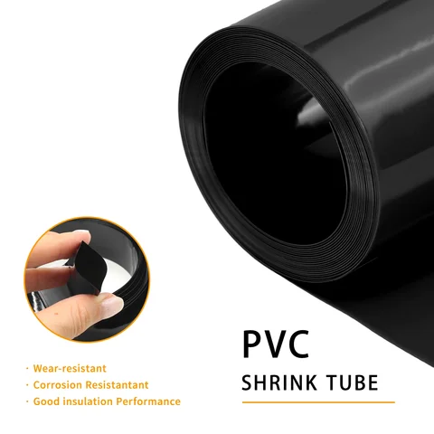 Термоусадочная трубка ПВХ черная 7-155 мм