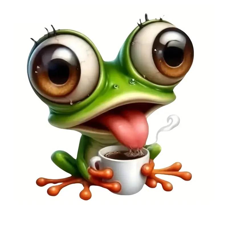 

Наклейка-лягушка с большими глазами