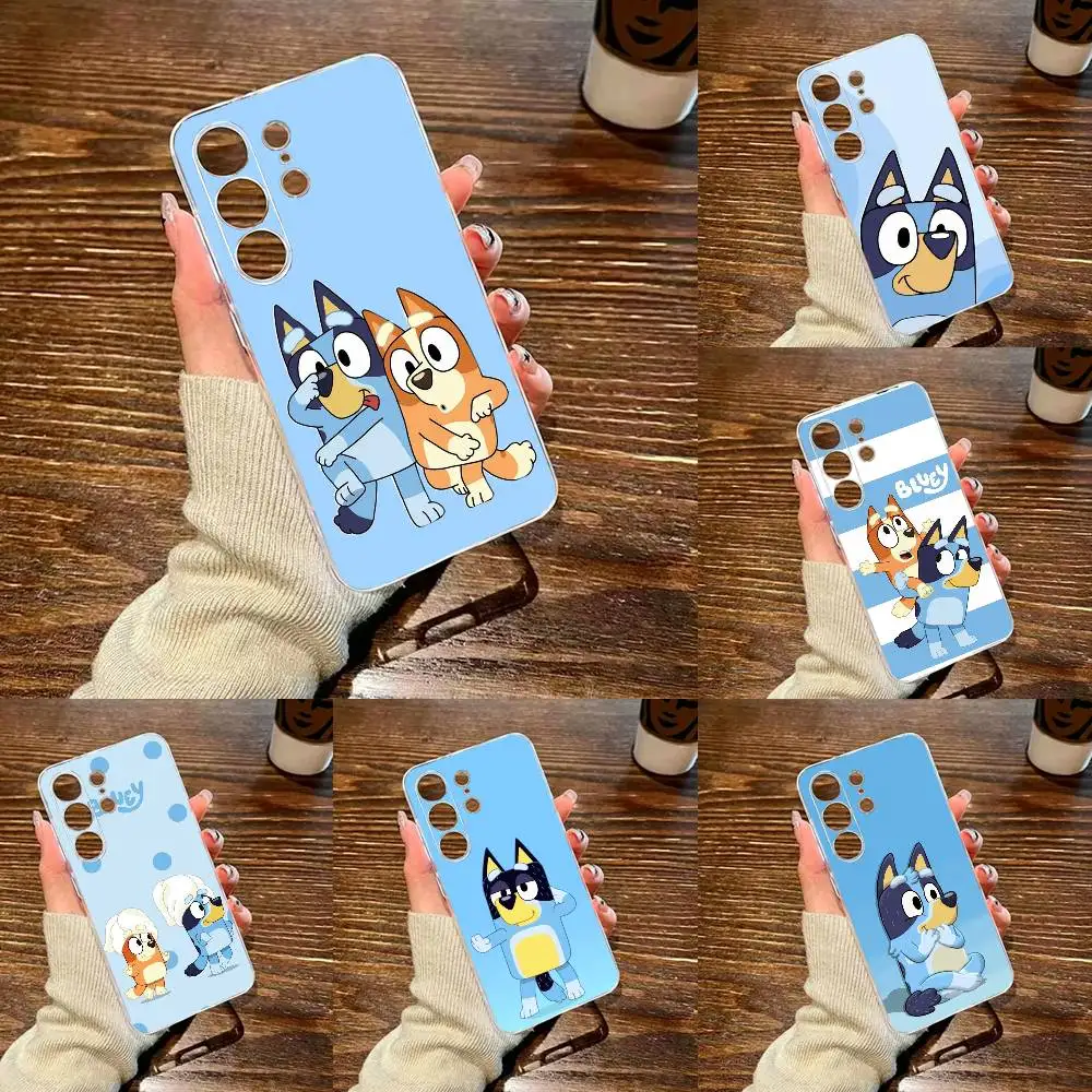 Фото Чехол для телефона Anime S-Bluey-Y для Samsung S26,25,24,23,22,21,20,30,Ultra,Plus,Fe,Lite, прозрачный чехол SS №1