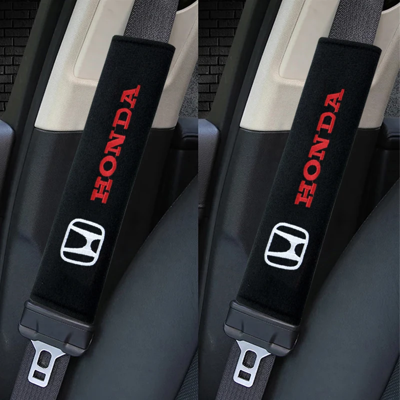 

2pcs Car Interior Seat Belt Protection Cover for Honda Civic 2008 Fit City Accord CB650R XR-V CR-Z CRV HRV PCX Forza Jazz Legend