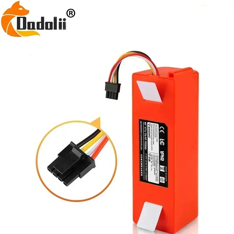 Аккумулятор большой емкости 14 4 В 12800 мАч для пылесоса Xiaomi Roborock S55 S60 S65 S50 S51 S5 MAX S6