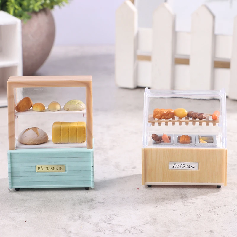 

1pc Dollhouse Miniature Simulation Bread шкаф Kanto Приготовление витрины