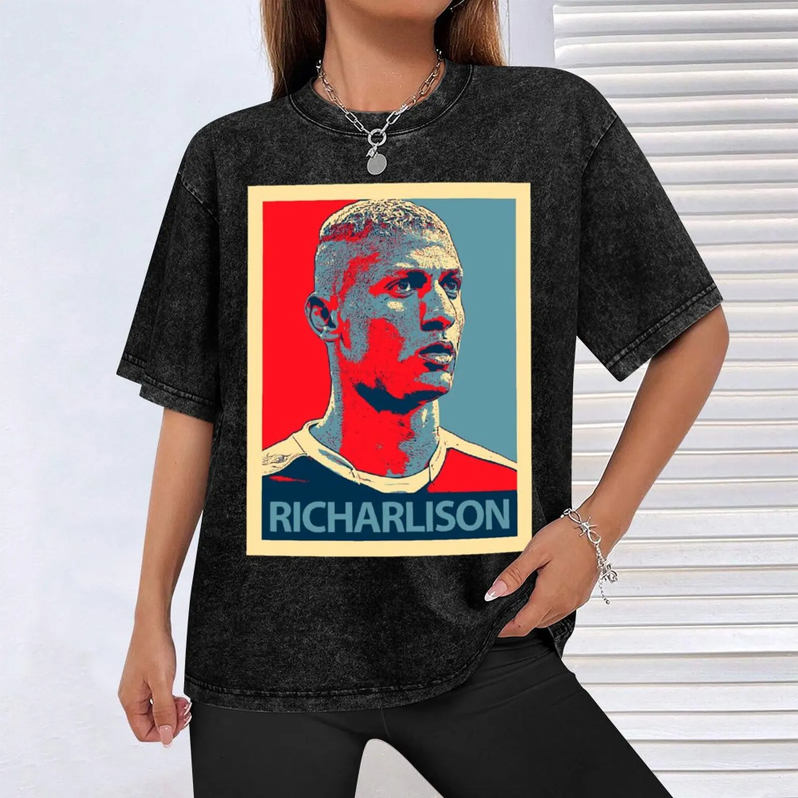 Футболка richarlison рубашка Croswit мужские модные рубашки большие размеры лето 2025