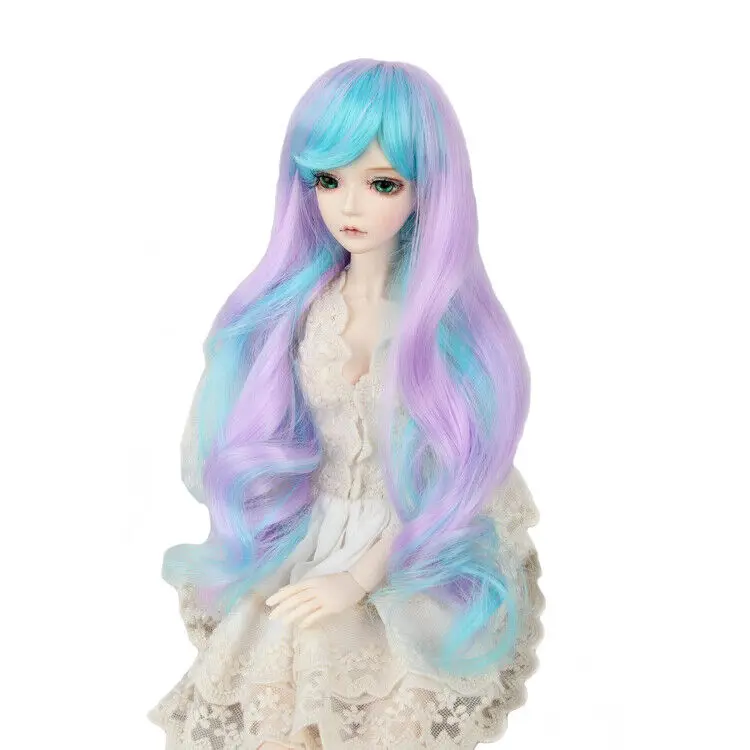 

[wamami] Long Wavy Purple/Pink Wig 1/4 MSD DZ AOD BJD Dollfie 7-8"