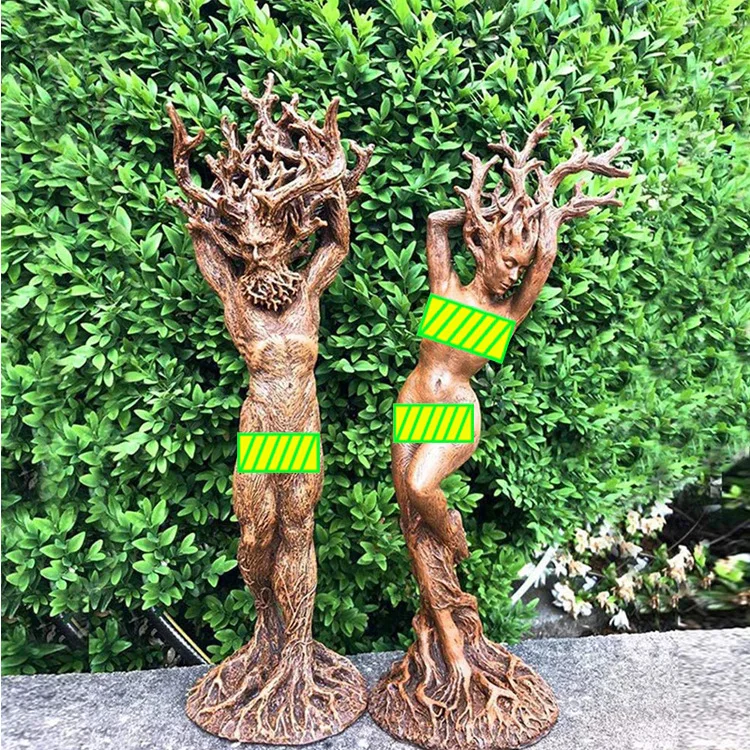 

[Funny] Forest Goddess Dryad Lovers Tree People Garden decoration Resin Statue model Action Figure toys Ornaments kids best gift