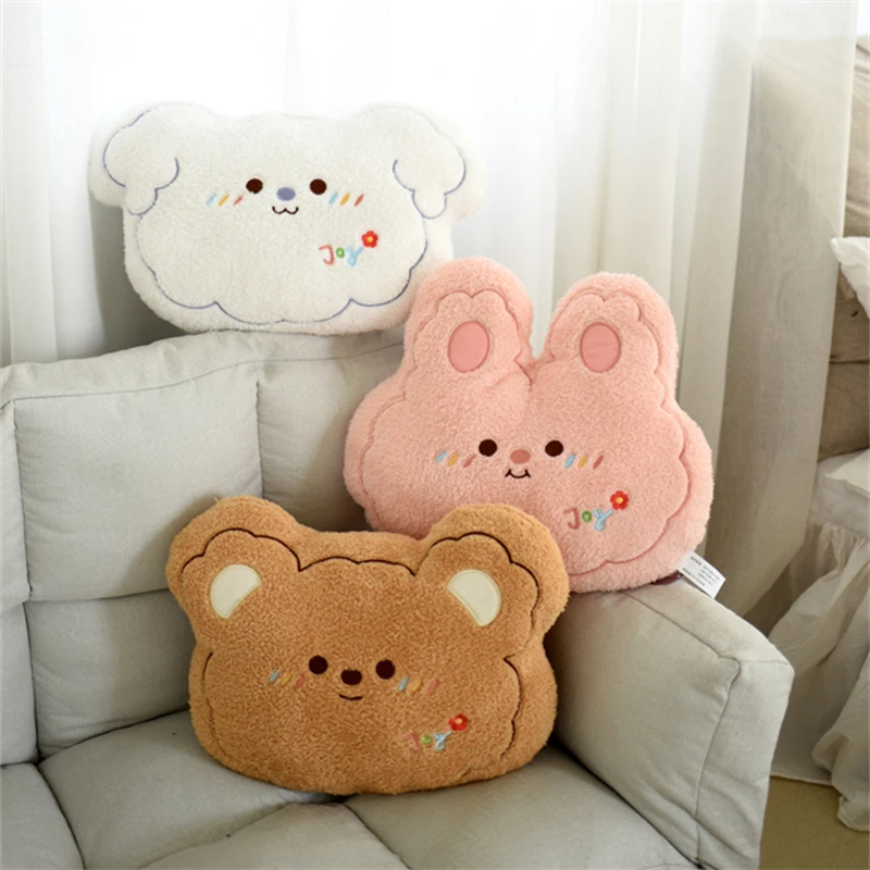 

Мультяшный кролик медведь задняя подушка Huggable плюшевая игрушка удобная мягкая милая девочка домашний декор декоративная подушка для дивана подарки