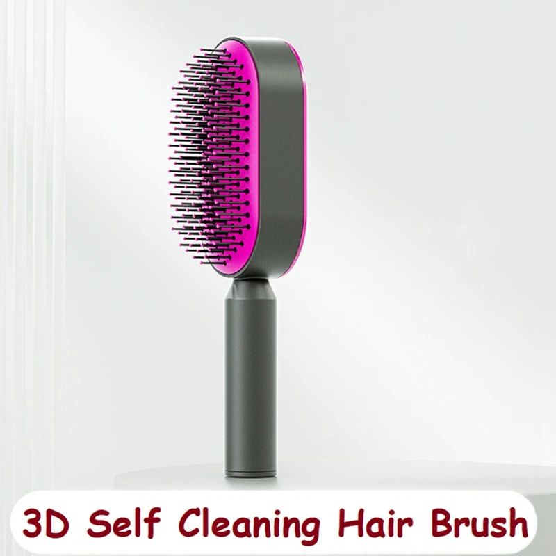 

Airbag Comb Hair Brush Massage Scalp Comb Anti-Static Hair Brush Self Cleaning Hair Brush Hair Styling Tools For Women A