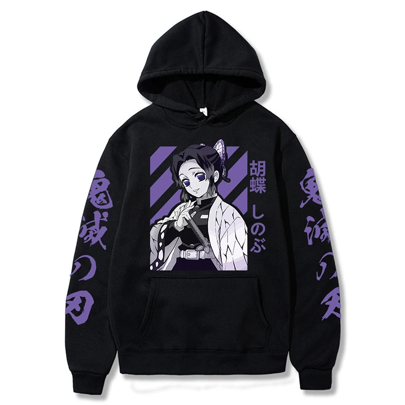 

Kaus Hoodie Anime Jepang DEVIL Slayer Kimetsu No Yeyang Hoodie Shinobu Kocho Hoodie Uniseks Atasan Nyaman Sudadera Felpa Moletom