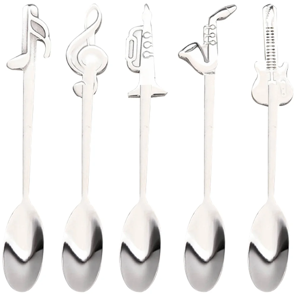 

5 шт. приборные ложки, столовая посуда, музыкальная нота, искусственная кофейная ложка, кофейные ложки