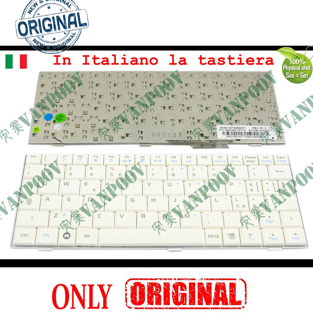 Новая клавиатура для ноутбука ASUS EeePC 700 701 701SD 900 901 900hd 900A 2G 4G 8G Series белая итальянская версия IT-V072462AK2