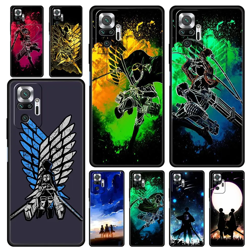 

Attack on Titan Phone Case For Xiaomi Redmi Note 11 10 Pro 9S 9 8 7 9T 8T 9C 9A 8A 11T 10S K50 Pro K40 Gaming Silicone Cover