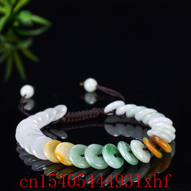 

Natural Jade Color Emerald Safety Buckle Bracelet Fashion Fine Jewelry Genuine Jadeite Charm Amulet Gifts for Women Men Luxury