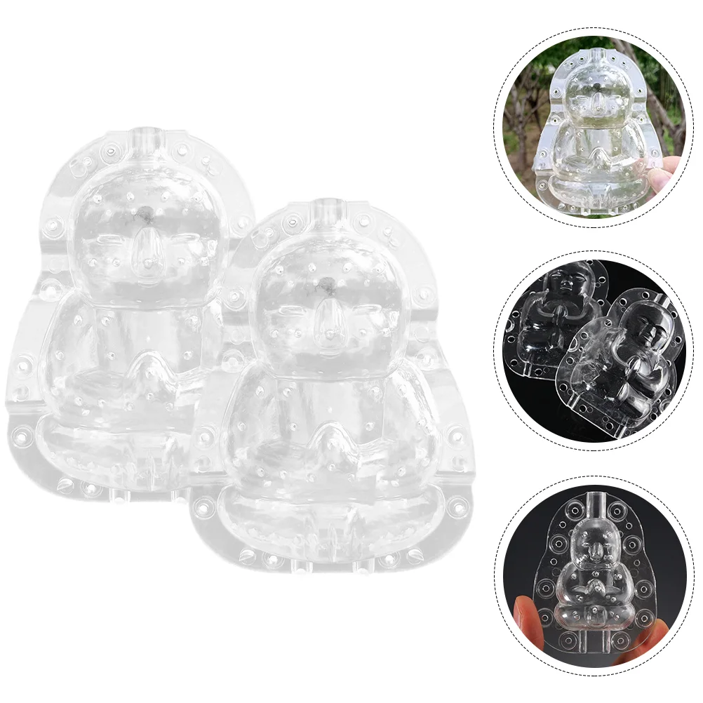 

2pcs Transparent Ginseng Molds Adorable Duddha Molds Small Shaping Molds Fruit