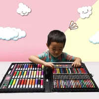 150 Pieces of Painting Set Watercolor Pen Crayons Colored Pencils Children's Drawing Tools Stationery Gift Set Gift Box