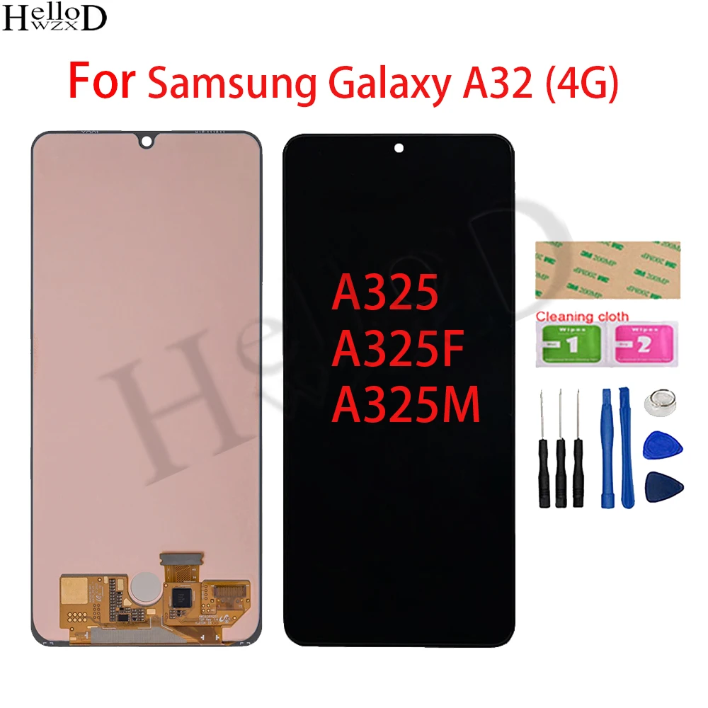 

A32 LCD Screen For Samsung Galaxy A32 4G A325 A325F A325M LCD Display Touch Screen Digitizer Replacement Assembly