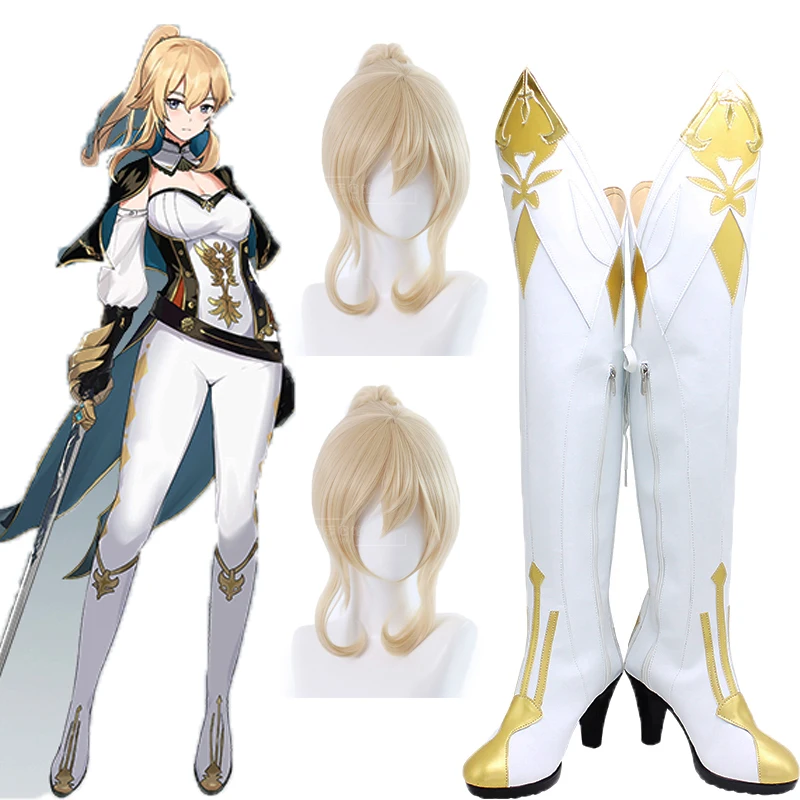 

Парики для косплея Game Genshin Impact Jean Qin Games, обувь на высоком каблуке, обувь для косплея, для Хэллоуина