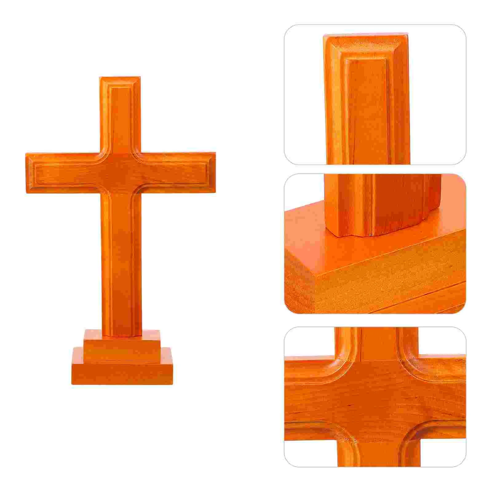 

Cross Wooden Wood Standing Christian Catholic Table Ornaments Decor Wall Decoration Jesus Religious Hanging Ornament Figurine