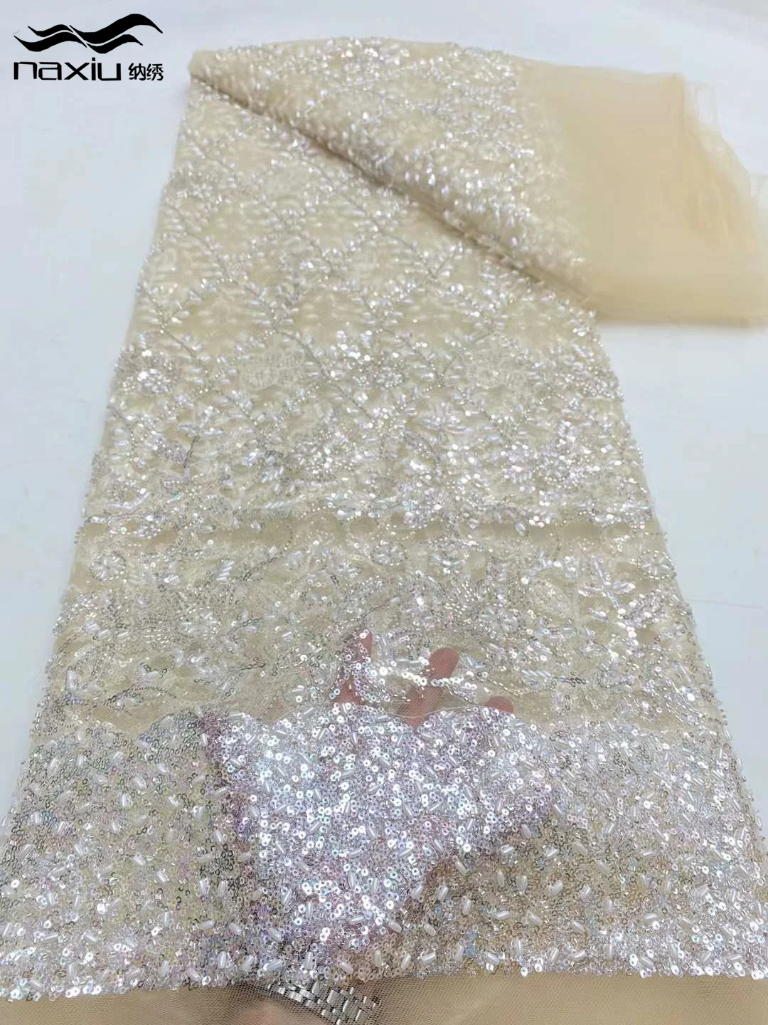 Роскошная африканская кружевная ткань Madison 5 ярдов 2024 Высококачественная