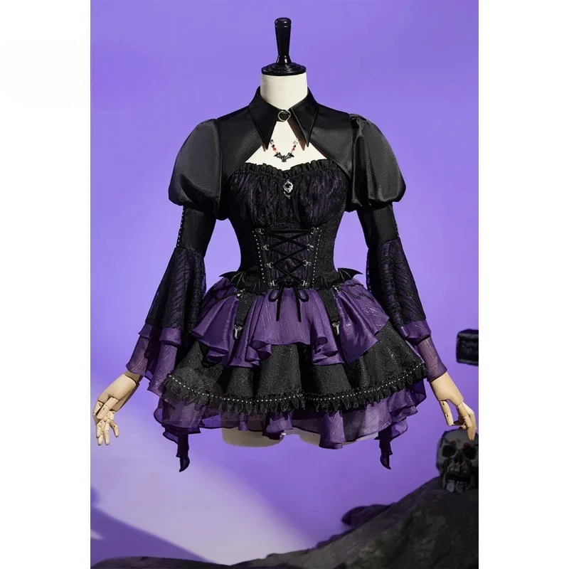 Фото Elissabat Monster Cos High Косплей Костюм Женский Хэллоуин вечерние фантазийная форма платье реквизит носки брошь Лолита сладкий новый комплект №3