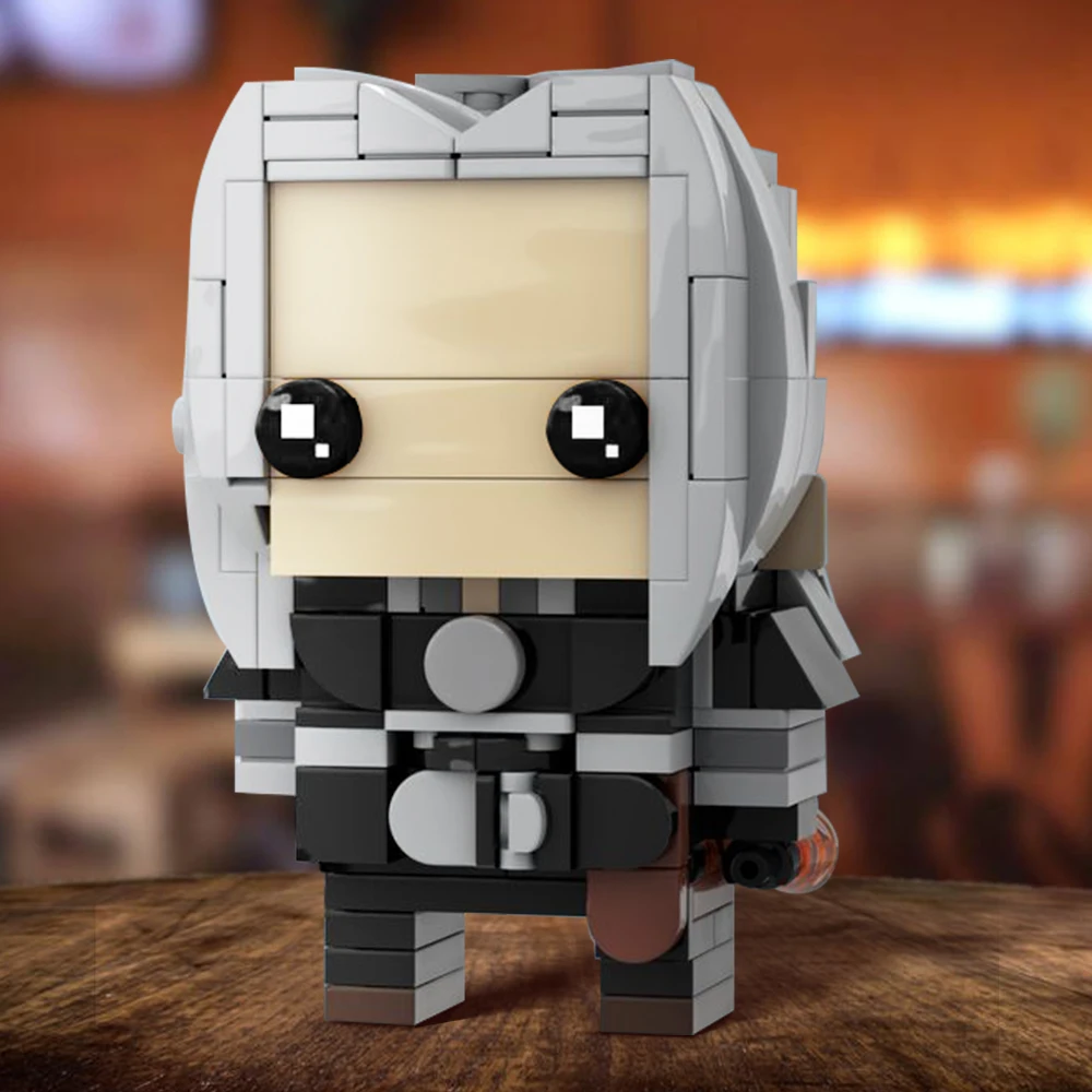

MOC Geralt of Rivia Witcher Brickheadz Bricks Wild Hunt Demon Hunter Adventure Game Figure Building Block Kid Toy Birthday Gift