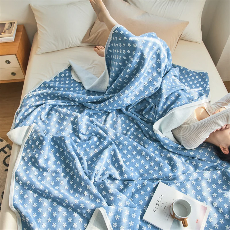 

Удобное Мягкое летнее одеяло, Модное 3d жаккардовое вязаное хлопковое покрывало для дивана, удобное одеяло для кровати с кондиционированием...