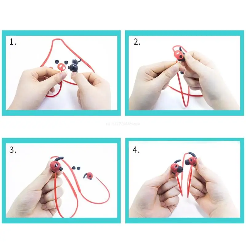 Силиконовые беспроводные наушники с анти-потерянным ремешком на шею для Fit