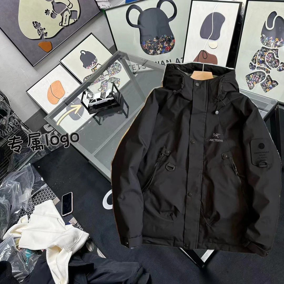 Пуховик ARCTERYX ветрозащитный согреться против морщин Тонкая посадка Зимняя