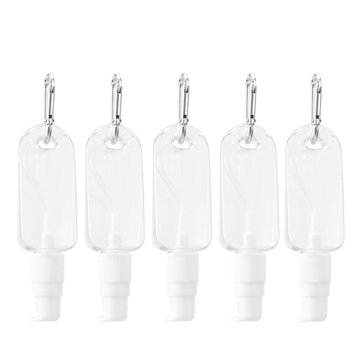 

5pcs Plastic Hand Sanitizer Bottles Transparent Empty Bottle
