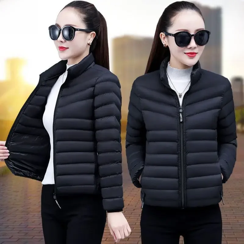 Женское модное укороченное пальто с хлопковой подкладкой для похудения на зиму