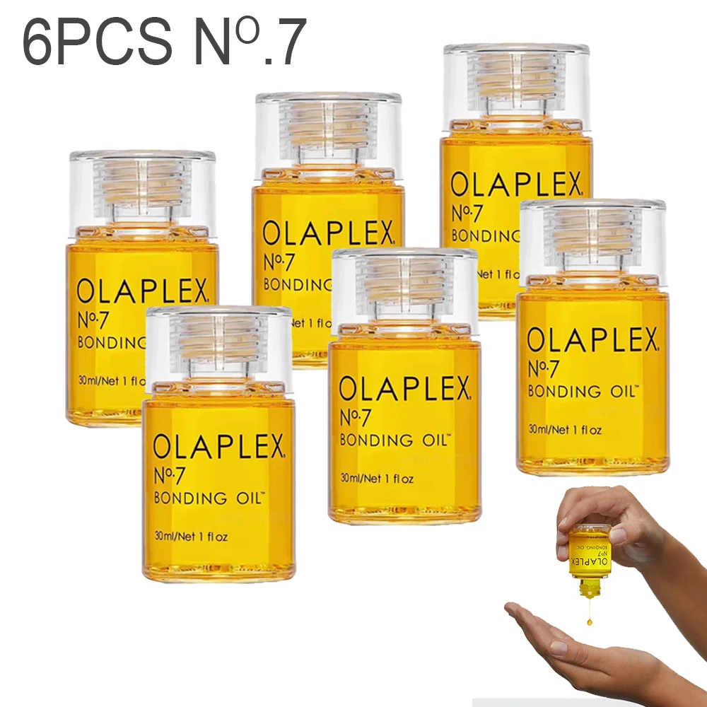 

6Pcs Original Olaplex No.7 Bonding Oil Dye Damaged Soft Anti High Temperature Anti Hair Loss Repair Damaged Essential Oils 30ml