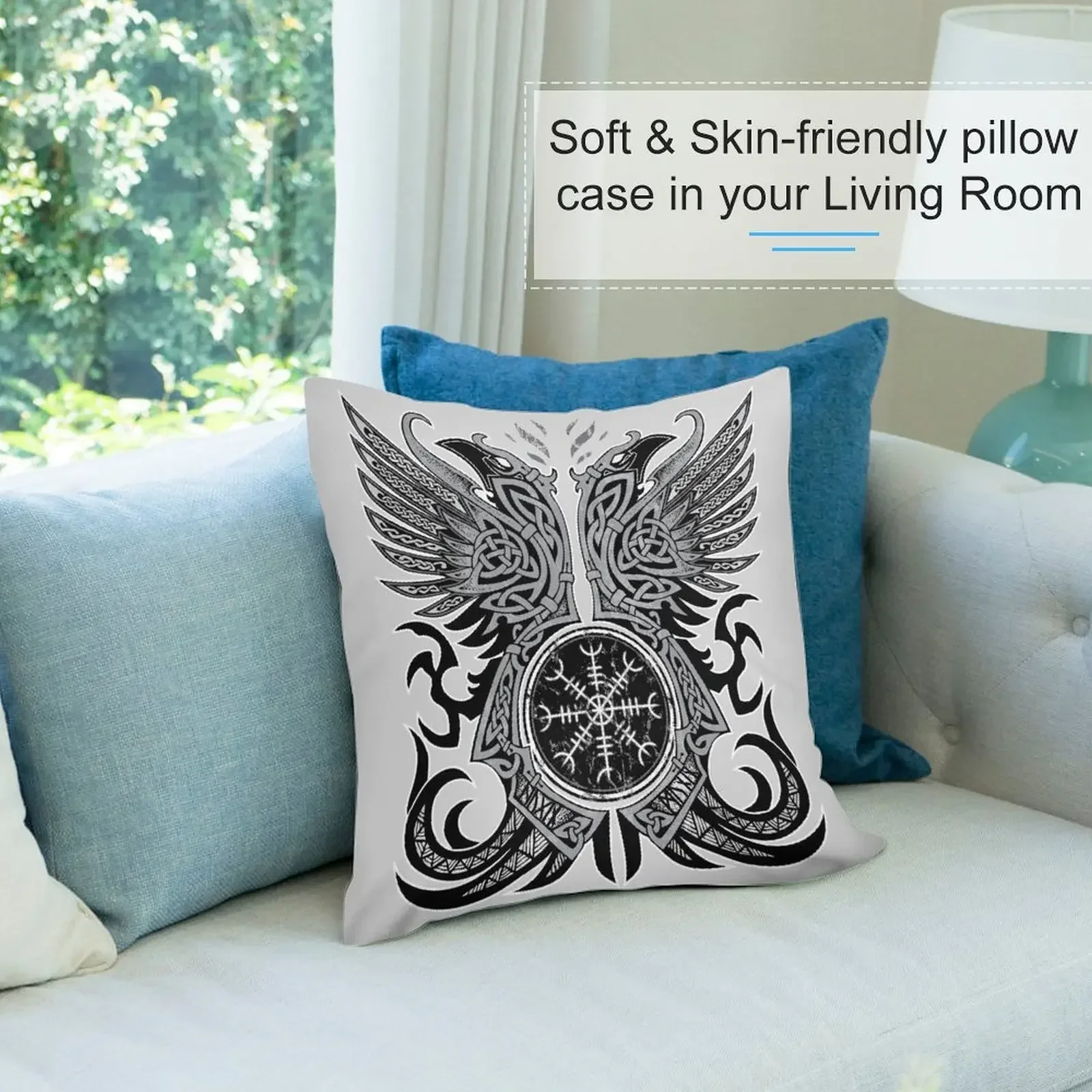 Huginn &amp Muninn Рейвенс Одинна Подушка Чехлы для диванов Рождественские подушки