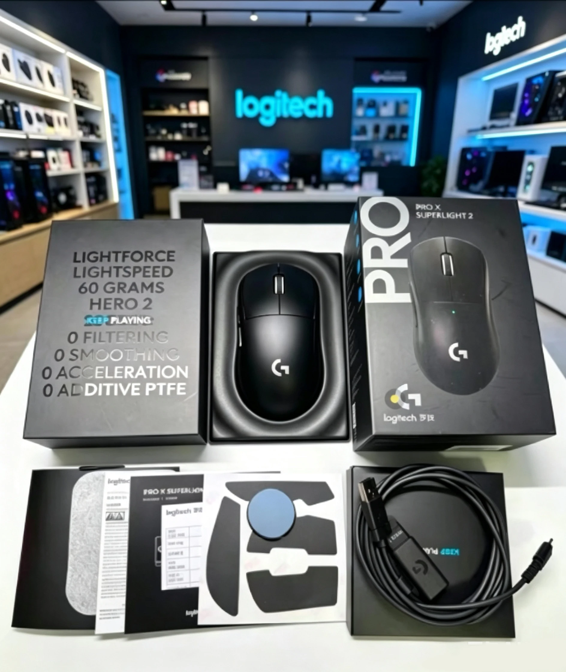 Фото Оригинальная беспроводная игровая мышь Logitech G PRO X SUPERLIGHT 2, легкая, с сенсором 44K DPI и частотой опроса 8KHz №1