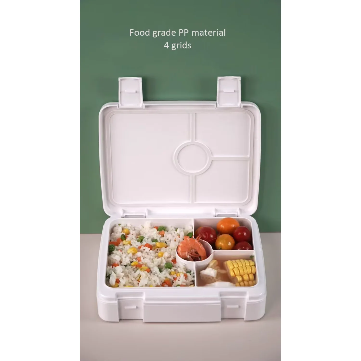 Белый герметичный многофункциональный обед Bento для микроволновой печи детей