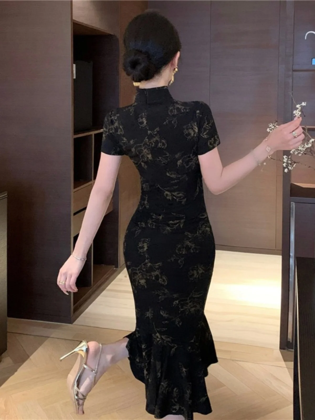 Miss Dai: элегантное светское платье в стиле ретро с улучшенным жаккардовым