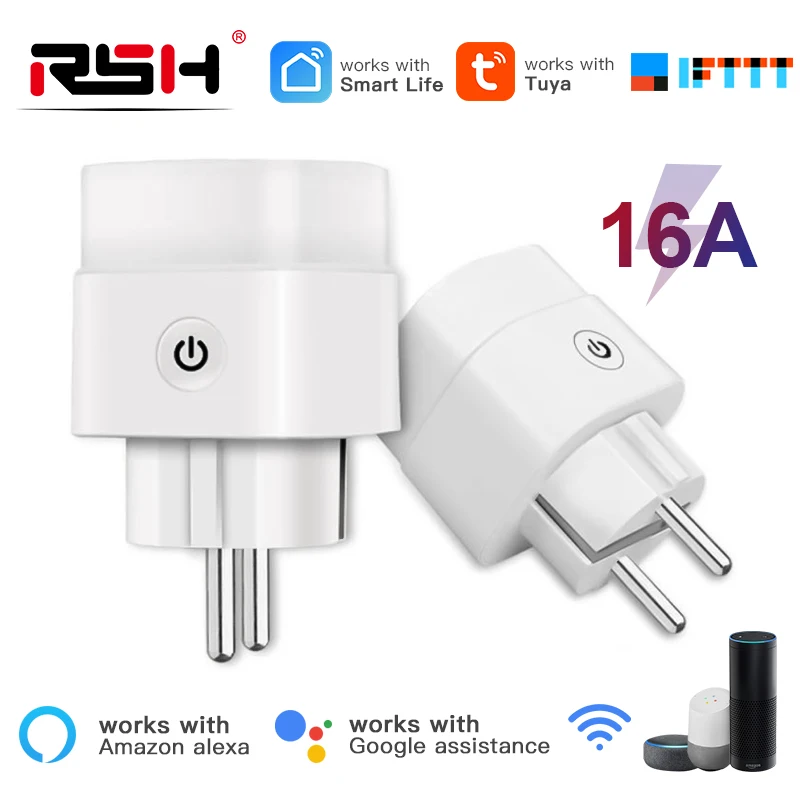 

Tuya WiFi Smart Plug Sockets 16A EU Plug Smart-Home Automation Energy Monitor APP Voice Control Alexa Google Home