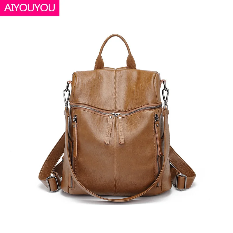 100% genuine luxury brand real 2023 new backpack female sheep pattern Student Backpack business travel bag